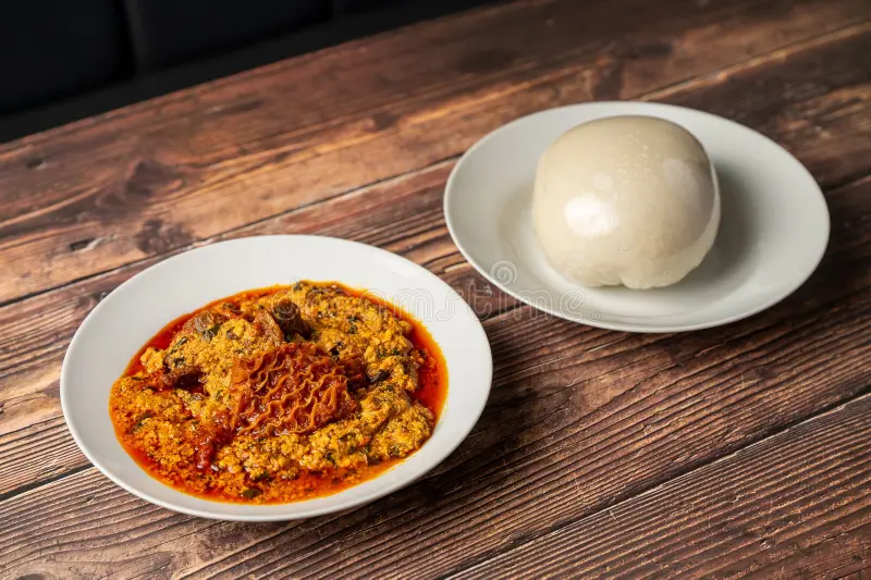 Egusi Soup and Pounded Yam